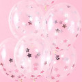 6 Ballons à confettis étoiles 30 cm