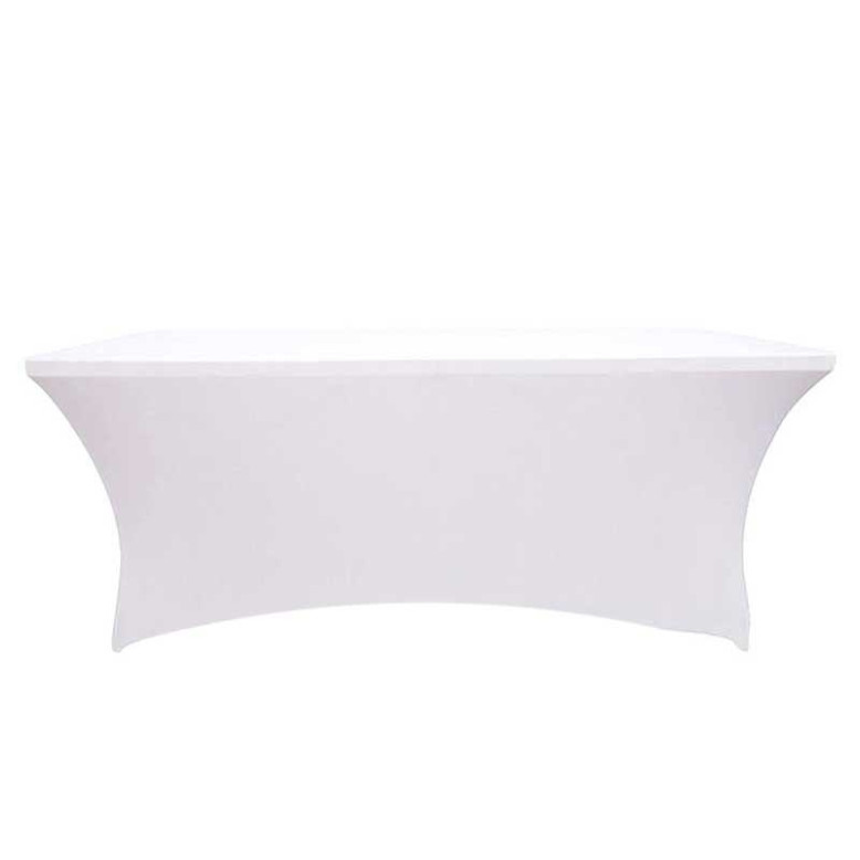 Nappe Lycra buffet ouverte blanche Nappe Lycra buffet ouverte blanche