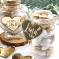 10 étiquettes Coeur "miroir" Or personnalisées