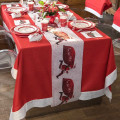 Nappe rectangulaire Noël Rouge et blanche Nappe rectangulaire Noël Rouge et blanche