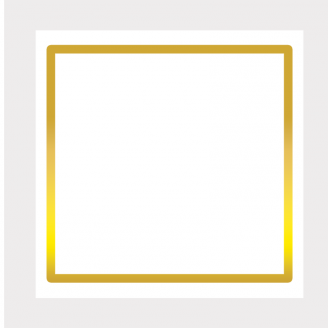 10 Etiquettes carrées transparentes avec cadre Or