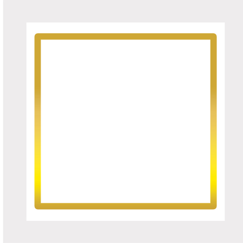 10 Etiquettes carrées transparentes avec cadre Or 10 Etiquettes carrées transparentes avec cadre Or
