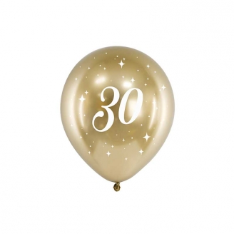 8 Ballons Anniversaire 30 ans, éléments de déco très résistants.