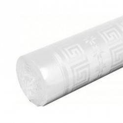 Nappe blanche damassé en papier 50 mètres