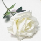 Rose blanche ouverte 75 cm