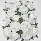 6 Centres de table 3 roses blanches et feuillage