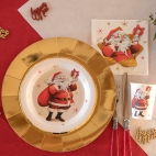 10 Assiettes jetables Père Noël