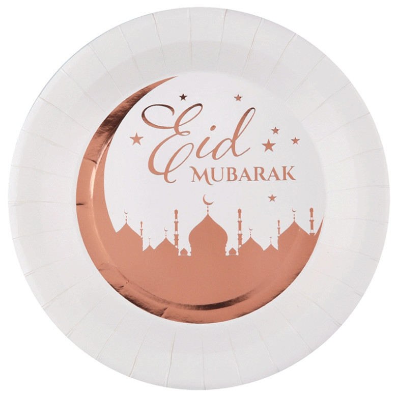 10 Assiettes 3id Moubarak Rose Gold