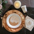 10 Assiettes Eid Moubarak Rose Gold