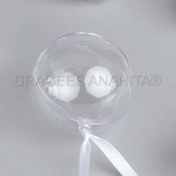 Boule à dragées transparente 6 cm