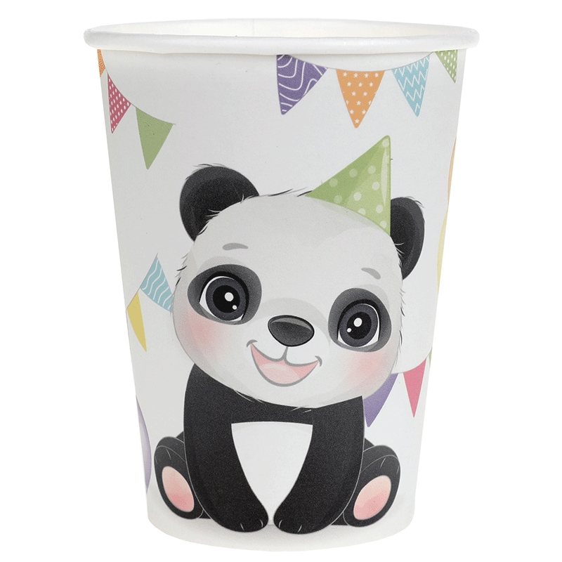 6 masques Panda en carton à decorer - Anniversaire enfant - Dragées Anahita