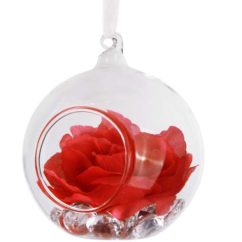 Boule Décorative MASCAGNI CASA Avec Diamants Et LED à Suspendre - 10cm En Verre Transparent, Neuf