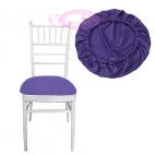 Housse Lycra violette pour galette de chaise