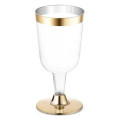 6 Verres à vin Or en plastique 18cl 6 Verres à vin Or en plastique 18cl