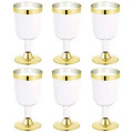 6 Verres à vin Or en plastique 18cl