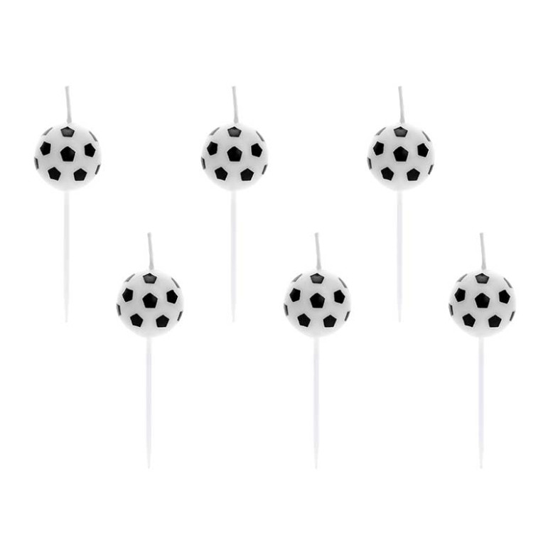 6 Bougies ballon Foot 6 Bougies ballon Foot