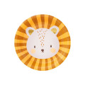 6 assiettes Thème Lion