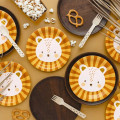 6 assiettes Thème Lion