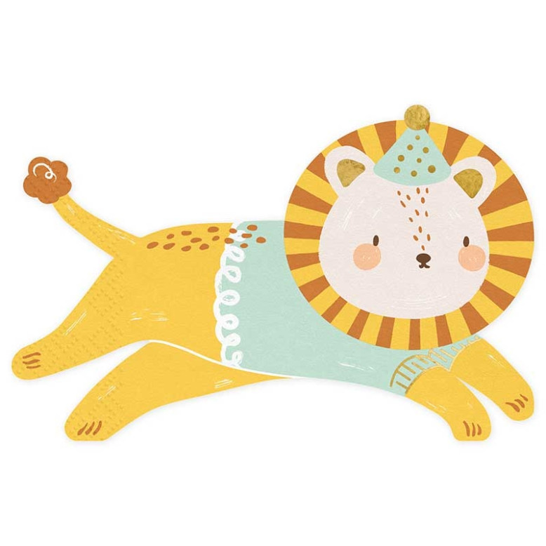 20 Serviettes en forme de Lion 20 Serviettes en forme de Lion