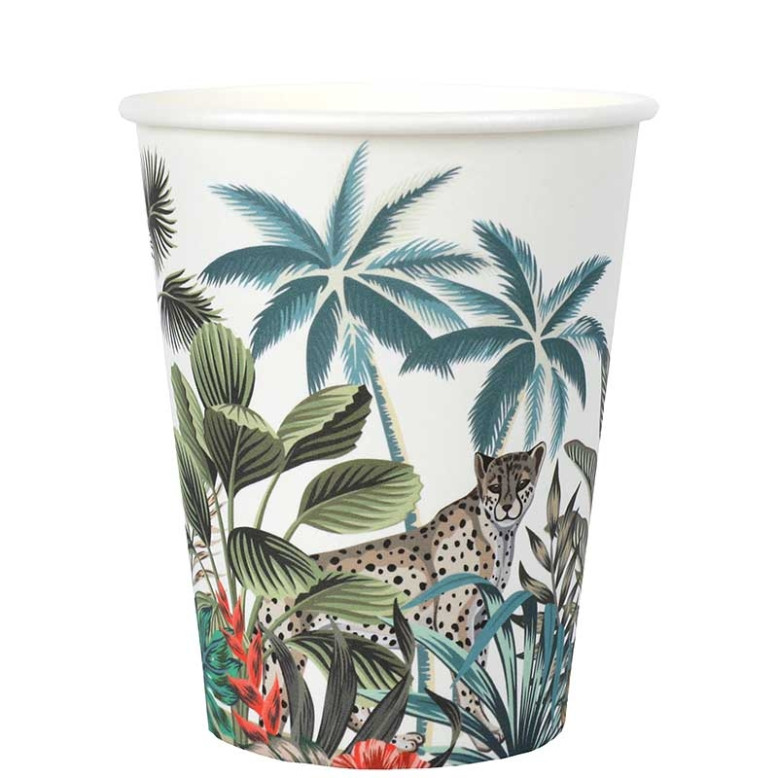10 Gobelets thème Jungle