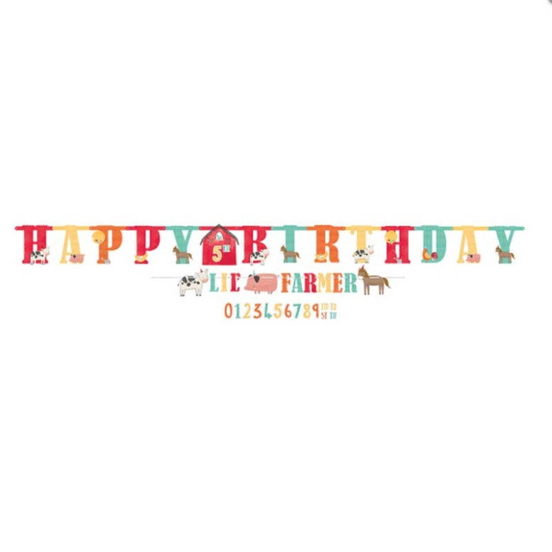 Guirlande Happy Birthday à la ferme Guirlande Happy Birthday à la ferme