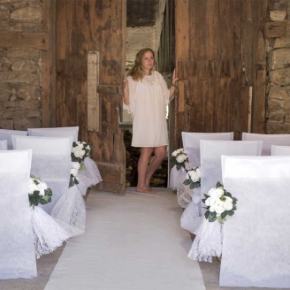 Grand tapis pour mariage 15 mètres Blanc