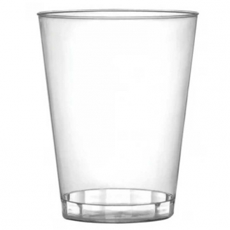20 verres transparents 25cl en plastique rigide et réutilisable
