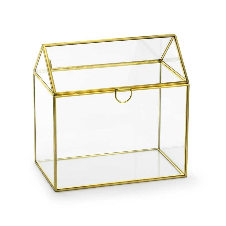 Urne en Verre avec Encadrement Or Urne en Verre avec Encadrement Or