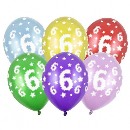 6 ballons Anniversaire 6 ans pour une fête d'anniversaire inoubliable.