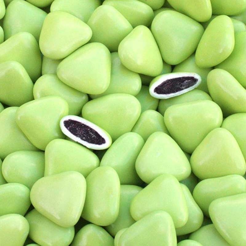 Dragées petit coeur au chocolat Vert d'eau 1kg - Dragées Anahita