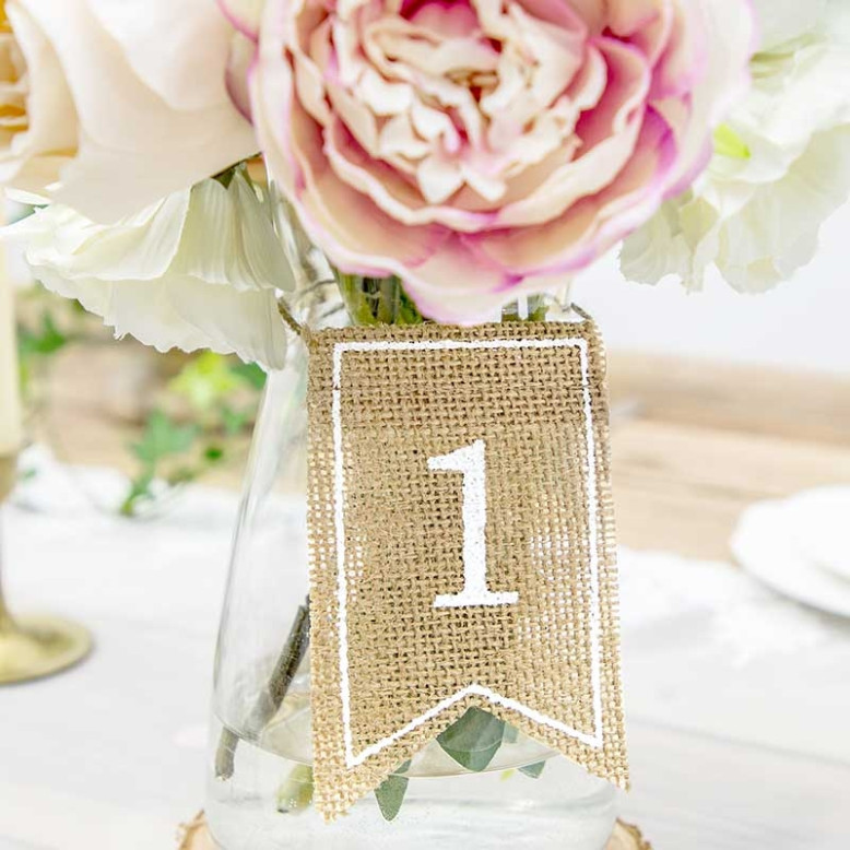 Numéros de table en Jute