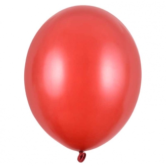 10 ballons métalisés rouge