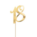 Décoration de Gâteau pour 18 ans en Or