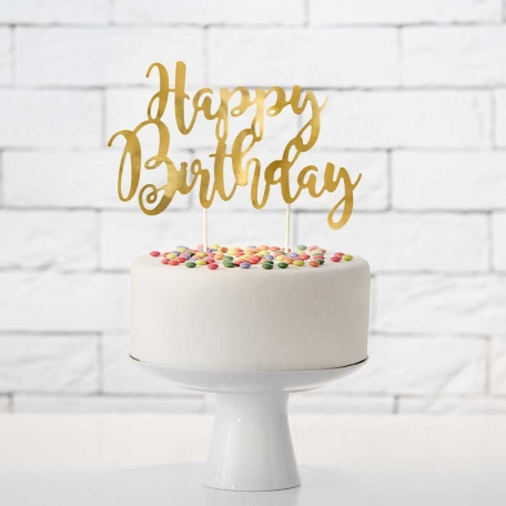 Décoration pour gâteau Happy Birthday