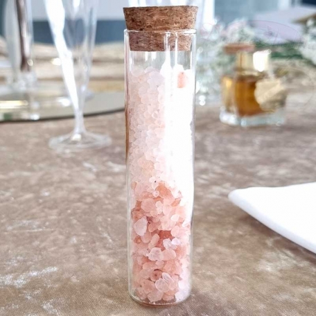 24 éprouvettes en verre avec sel de bain