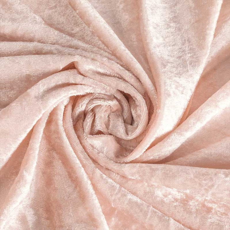 Chemin de table en velours rose nude pour mariage