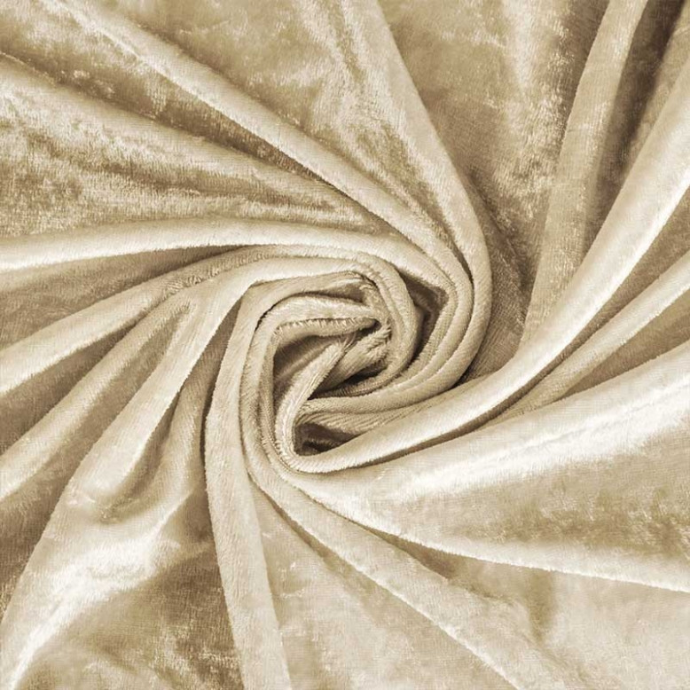 Chemin de table en velours champagne