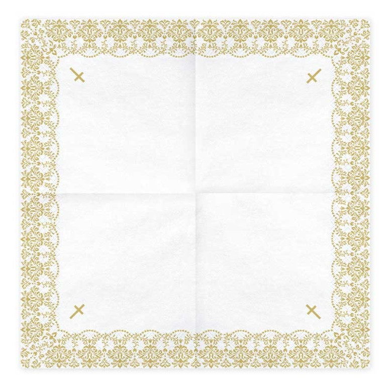 20 Serviettes communion Or 20 Serviettes communion Or