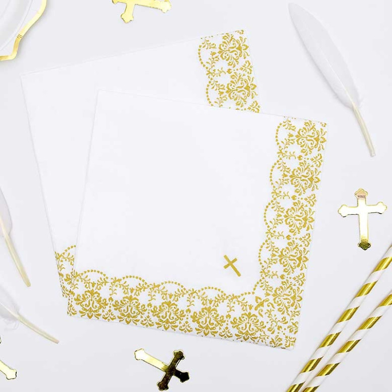 20 Serviettes communion Or 20 Serviettes communion Or