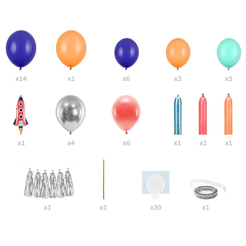 Ballon hélium fusée pour déco anniversaire enfant thème astro