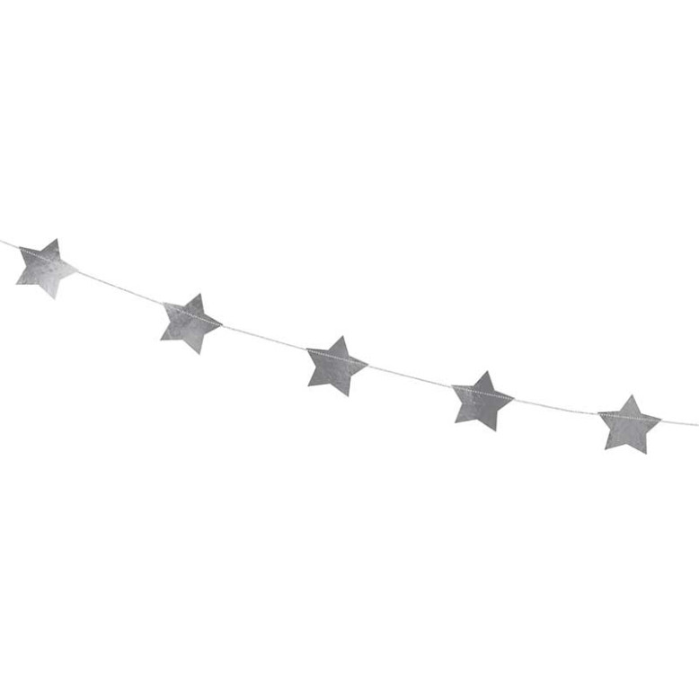 Guirlande d'étoiles Argent