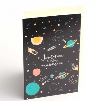 10 Cartes d'invitations Cosmos