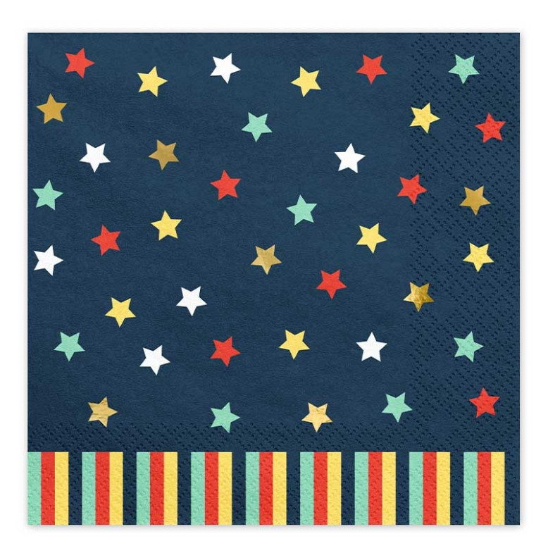 12 Serviettes de table Étoiles 12 Serviettes de table Étoiles