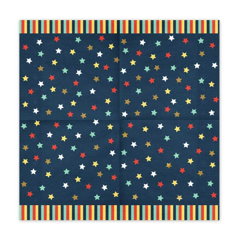 12 Serviettes de table Étoiles 12 Serviettes de table Étoiles
