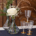 6 Verres à vin Or en plastique 15cl