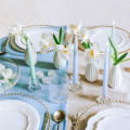10 bougies chandeliers mariage Sauge