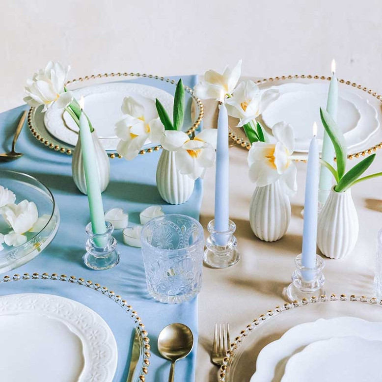 10 bougies chandeliers mariage Sauge 10 bougies chandeliers mariage Sauge