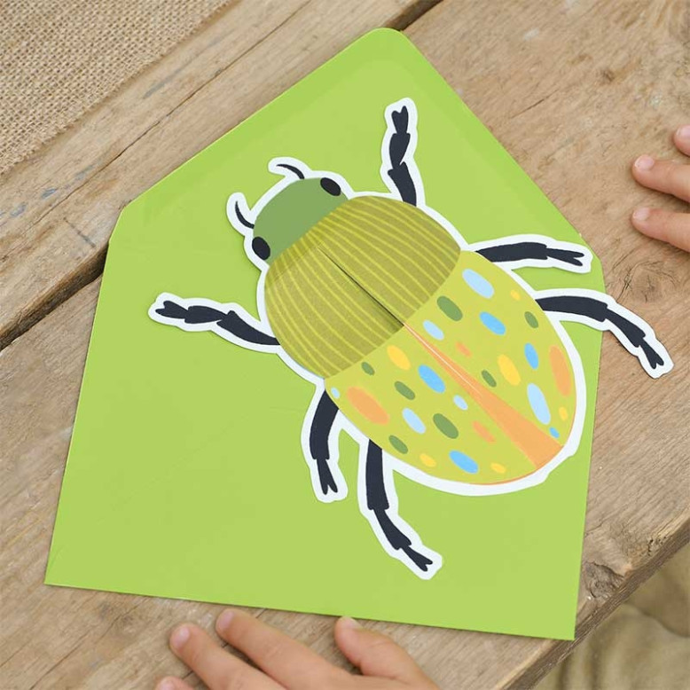 Cartes D'invitations Scarabée x 5 Cartes D'invitations Scarabée x 5