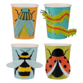 8 Gobelets insectes