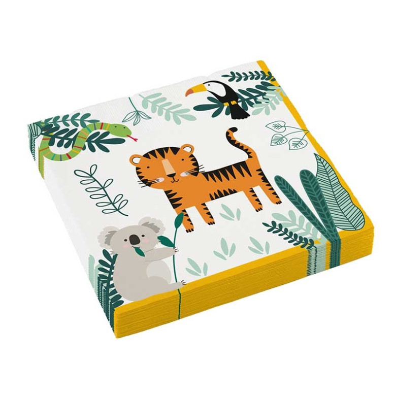 Serviettes Thème Savane x 16 Serviettes Thème Savane x 16